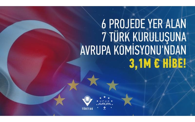 Ufuk Avrupa Sağlık Kümesi ve Kanser Misyonu Çağrılarında Avrupa Komisyonu'ndan 6 Farklı Projede Yer Alan 7 Türk Kuruluşuna Yaklaşık 3,1 Milyon Avro Hibe
