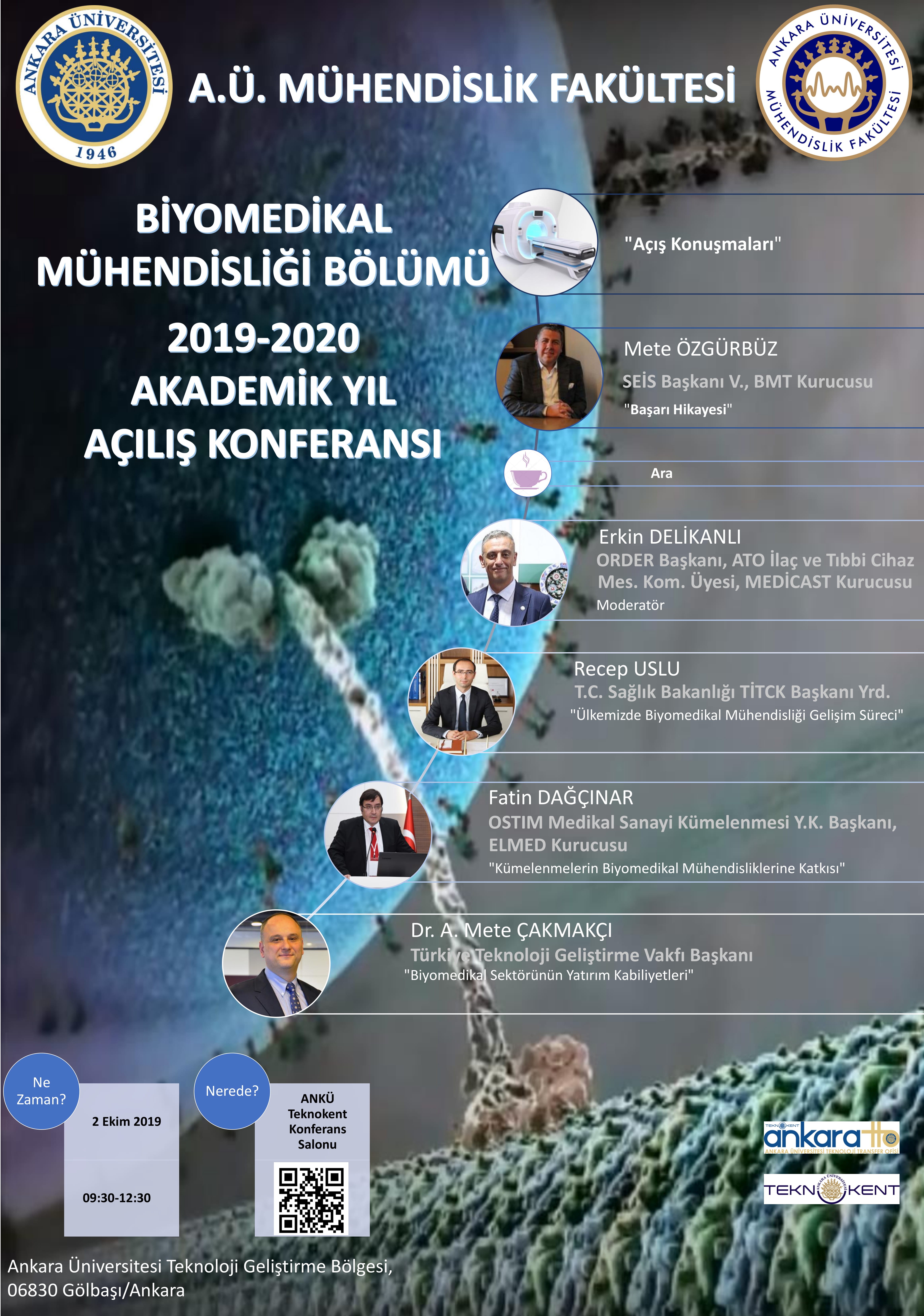 A. Ü. Biyomedikal Müh. 2019-2020 Akademik Yıl Açılış Programı