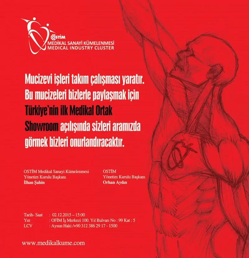 Türkiye'S FIRST JOINT MEDICAL SHOWROOM IS IN OSTIM.