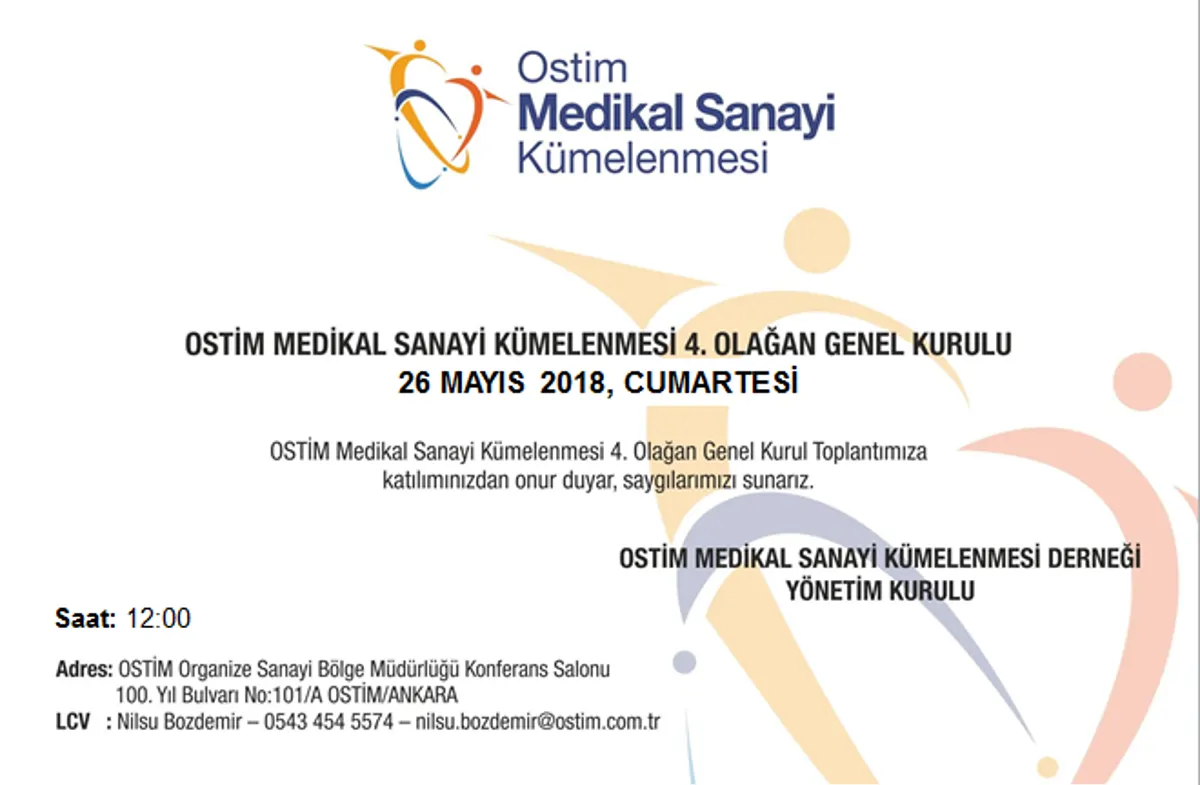 OSTİM Medikal Sanayi Kümelenmesi 4. Olağan Genel Kurulu