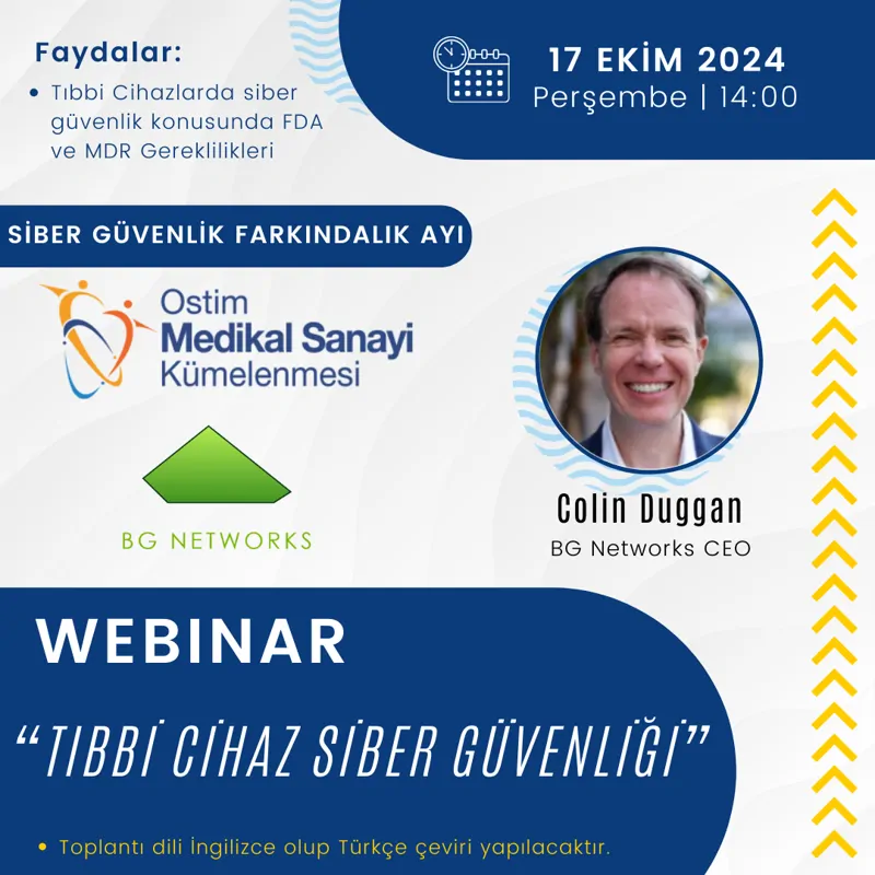 Tıbbi Cihazlarda Sibergüvenlik Webinarı