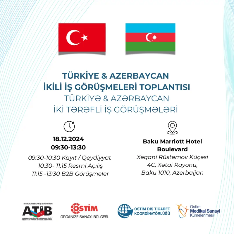 Azerbaycan Sektörel Ticaret Heyeti (16-20 Aralık 2024)