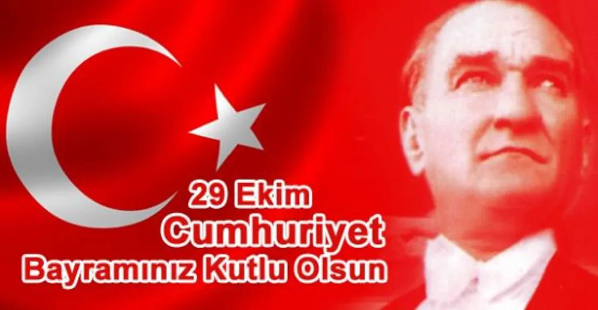 CUMHURIYET, KURTULUSUMUZUN, KURULUSUMUZUN, VARLIGIMIZIN, BIRLIGIMIZIN, OZGUR VE AYDINLIK GELECEGIMIZIN KURUMSAL IFADESIDIR. CUMHURIYETIMIZIN ILANININ 91.YILINDA KURTULUSUMUZU VE KURULUSUMUZU SAGLAYAN