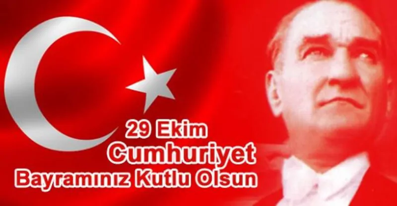 CUMHURIYET, KURTULUSUMUZUN, KURULUSUMUZUN, VARLIGIMIZIN, BIRLIGIMIZIN, OZGUR VE AYDINLIK GELECEGIMIZIN KURUMSAL IFADESIDIR. CUMHURIYETIMIZIN ILANININ 91.YILINDA KURTULUSUMUZU VE KURULUSUMUZU SAGLAYAN