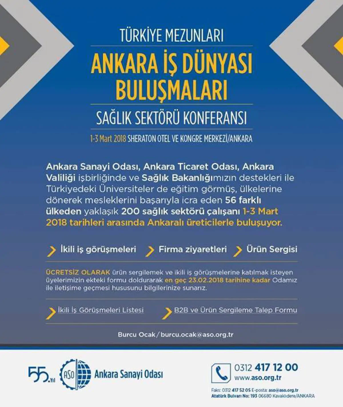 TÜRKİYE MEZUNLARI ANKARA İŞ DÜNYASI BULUŞMALARI SAĞLIK SEKTÖRÜ KONFERANSI ve ÜRÜN SERGİSİ