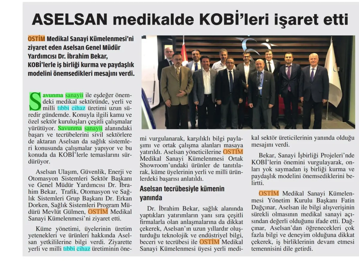 Basın'dan - Ostim Gazetesi