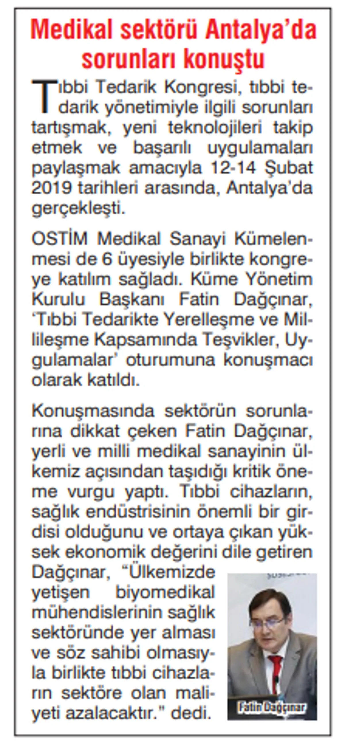 Basın'dan - Ostim Gazetesi