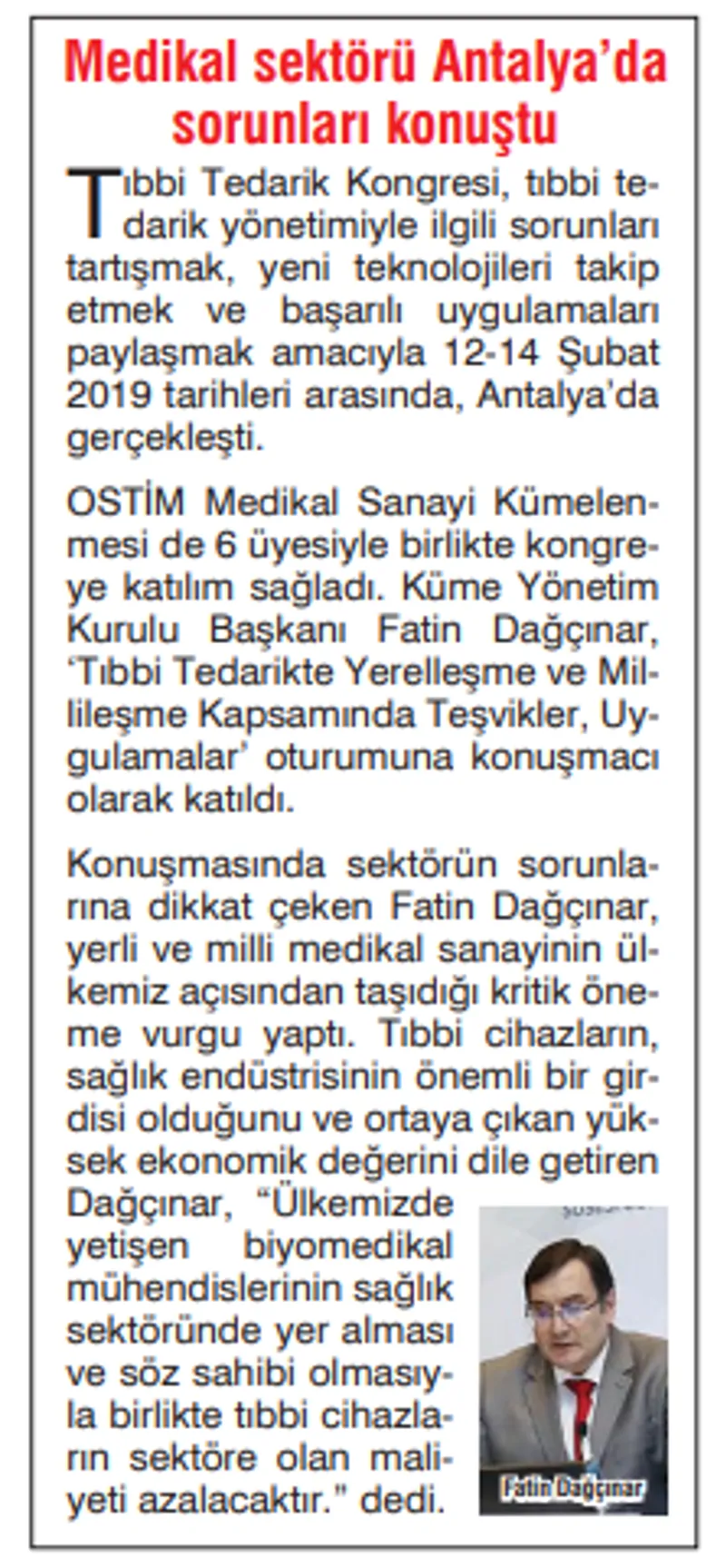 Basın'dan - Ostim Gazetesi