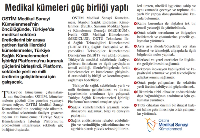 Basın'dan - Ostim Gazetesi