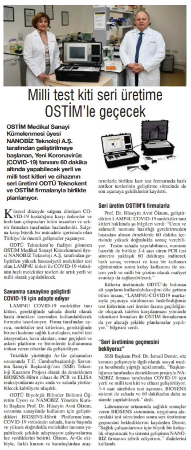 Basın'dan - Ostim Gazetesi