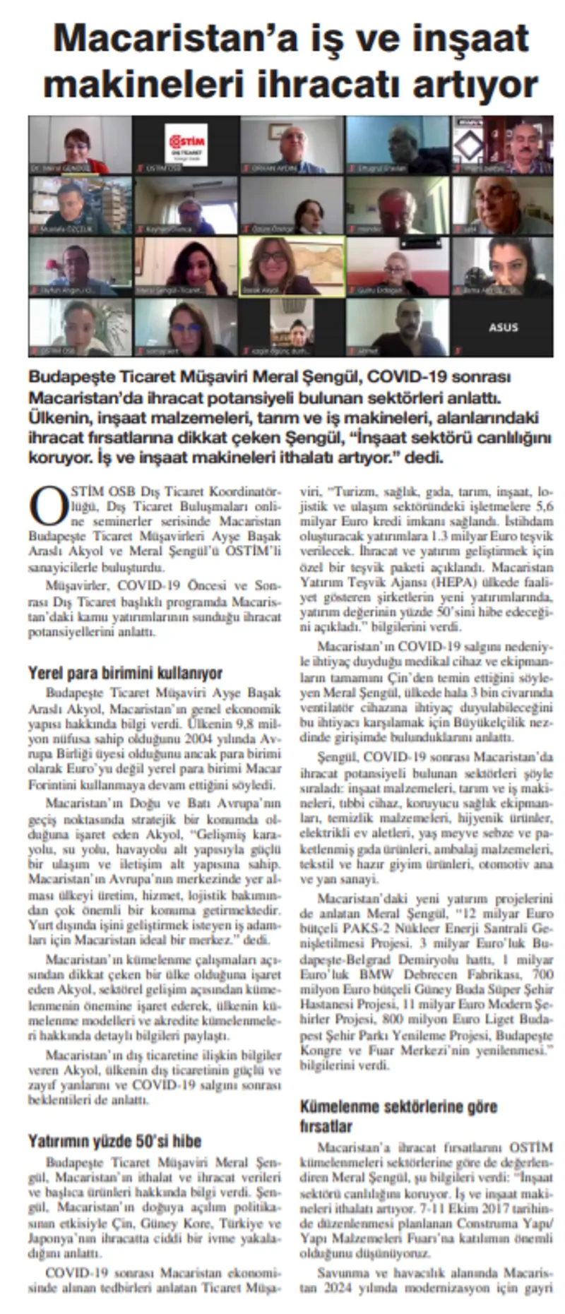 Basın'dan - Ostim Gazetesi