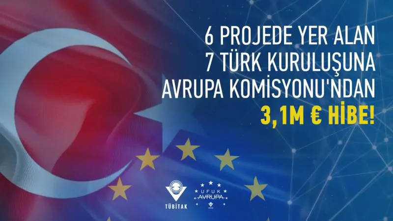 Ufuk Avrupa Sağlık Kümesi ve Kanser Misyonu Çağrılarında Avrupa Komisyonu'ndan 6 Farklı Projede Yer Alan 7 Türk Kuruluşuna Yaklaşık 3,1 Milyon Avro Hibe