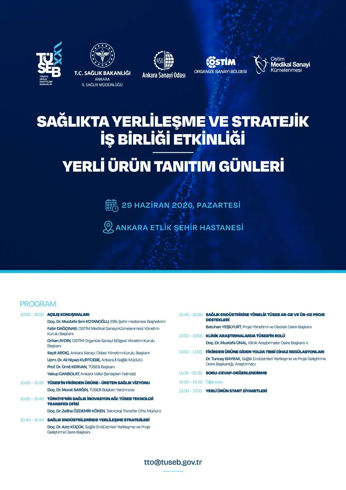 Sağlıkta Yerlileşme ve Stratejik İş Birliği Etkinliği & Yerli Ürün Tanıtım Günleri