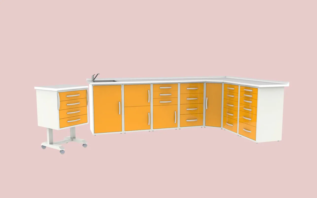 Clinic Cabinet Systems with Laminate Countertops